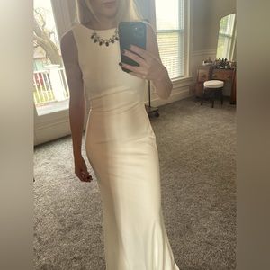White maxi dress - def could be a reception or wedding dress!